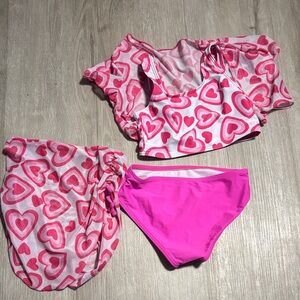 Pink Heart Bikini Set